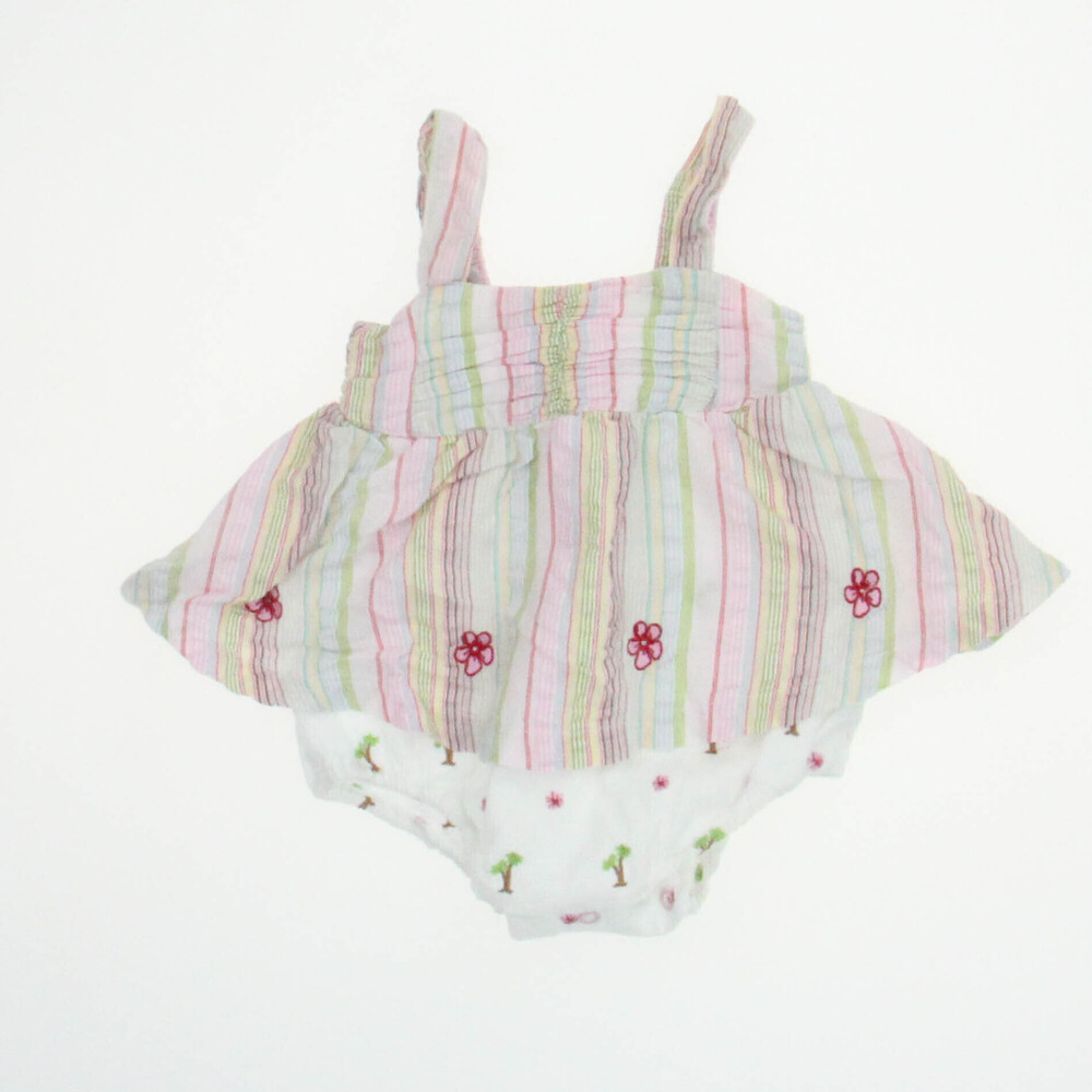 Tangerine Girls Pink | White Romper size: 6 Months